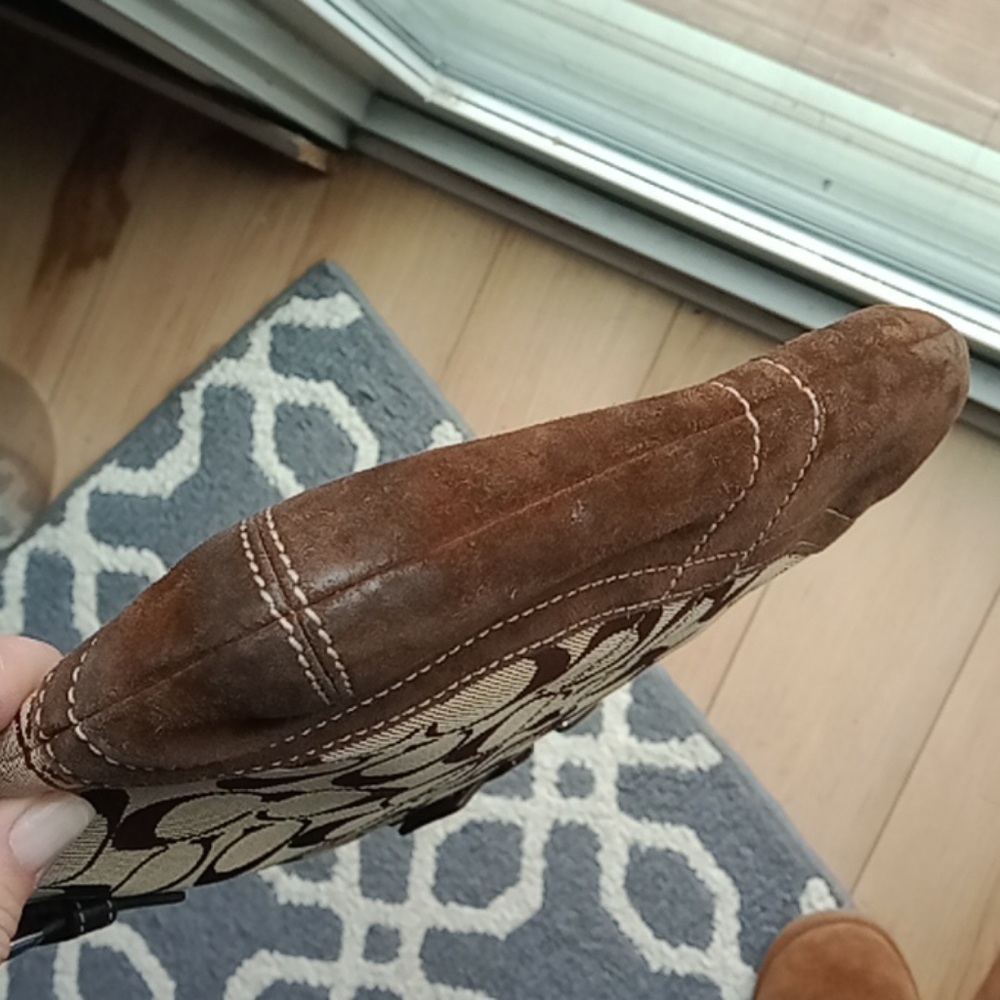 COACH Signature Brown Jacquard Leather - Picture 4 of 8